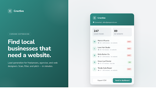 PingoViral — Local Business Lead Finder :: Find businesses without a website on maps and build a free demo site in 60 seconds. Pitch owners via WhatsApp/SMS. For web pros.