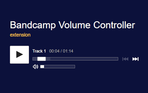 Bandcamp Volume Controller :: Add volume controller to bandcamp inline player.