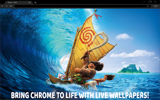 Moana Surfing Adventure Live Wallpaper :: Ride the waves with Moana in this stunning ocean-themed live wallpaper! 🌊🌺✨