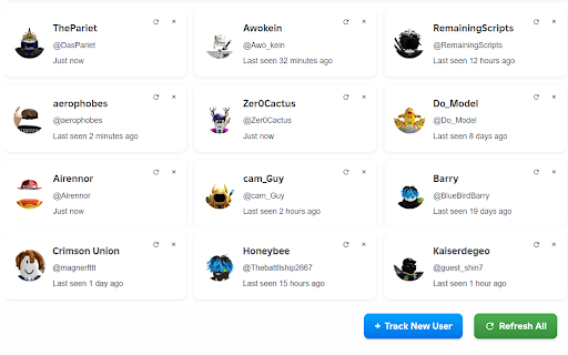 RoStatus - Roblox Last Online Checker Tool: Last Seen & Online Time Status :: Check any Roblox user's last online time to see exactly when they were last active.