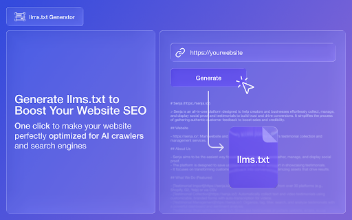 LLMs.txt Generator :: AI SEO optimization tool for LLM SEO. Generate llms.txt files for leo optimization. Perfect seo writer ai for llm & geo vs seo needs