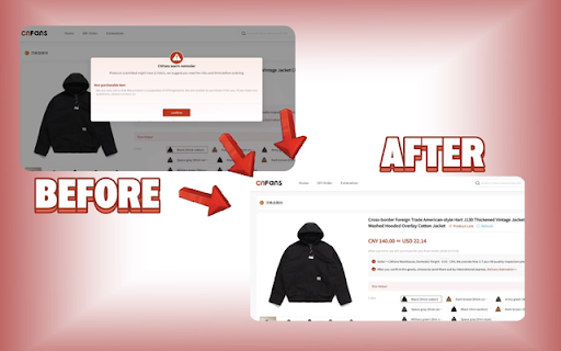 Cnfans Popup Remover Official :: Removes the warm reminder popup on Cnfans and add suffixe affiliate links at the end: (Elimina la alerta de Cnfans)