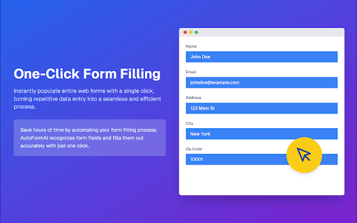 AutoFormAI :: AI-powered auto form filler, fills out your forms in one click.