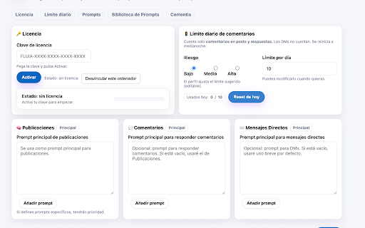 ComentIA — Asistente para comentar e interactuar :: Asistente que sugiere ideas para comentar e interactuar en diferentes redes sociales. Tú revisas y publicas.