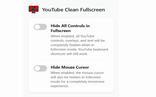 YouTube Clean Fullscreen :: Transform YouTube fullscreen into clean, distraction-free viewing experience by hiding all controls and overlays