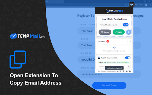 10 Minute Mail Generator - Temporary Disposable Email :: 10 Minute Mail with inbox provides a secure, anonymous, free temporary disposable email address for 10 minutes.