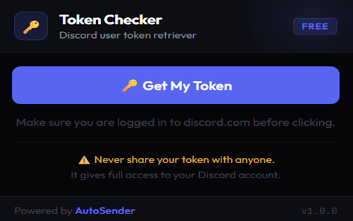 Discord Token Checker :: Instantly grab your Discord token from your browser.