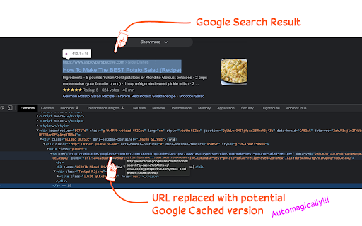 Google Cache Browsing (alpha) :: Make all links pass through Google Cache
