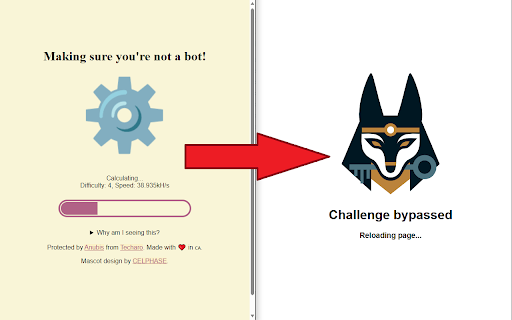 Anubypass :: Bypasses Anubis' JavaScript challenges by spoofing the browser's user agent.
