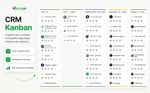 WhaScale Oficial – Um passo à frente do seu concorrente :: WhaScale Oficial é um CRM no Google Chrome que adiciona recursos ao seu WhatsApp Web!