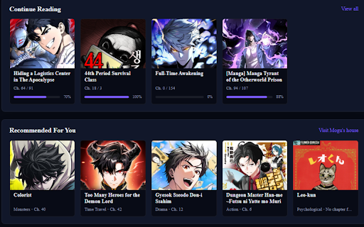 ReaderFlow Extension :: An extension to help readers keep track of their readings of mangas, manhwas and manhuas, and make it flow like water.
It detects…