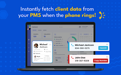 Fetchit® - Veterinary Productivity Software :: Instantly fetch client data from your PMS when the phone rings. Save over one minute per call!