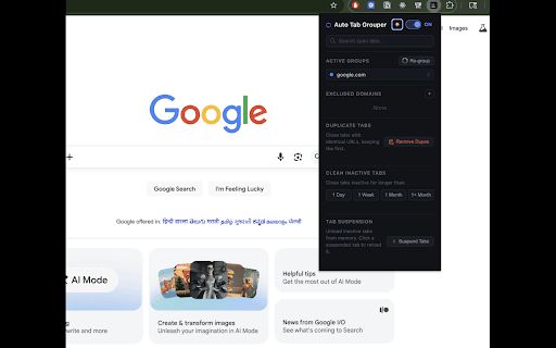 Auto Tab Grouper :: Automatically group tabs by domain with dev/staging environment detection