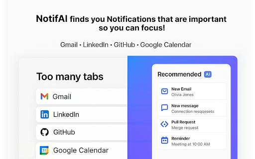 NotifAI - All Important notification in one place :: AI powered notification aggregator which shows all your notifications in a single place