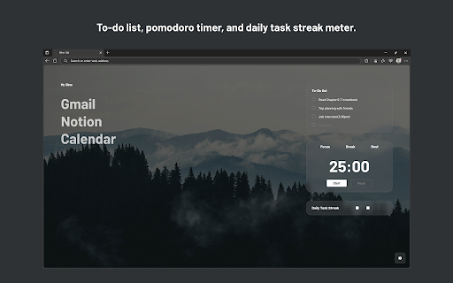 NuTab :: Replaces the default Chrome new tab page with a sleek, custom dashboard.