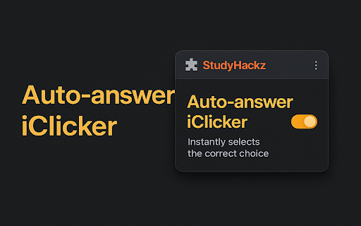 StudyHackz :: Instant notifications when a new iClicker poll appears!