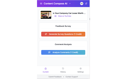 Content Compass AI :: Unlock AI YouTube insights! Analyze comments (sentiment, topics, ideas) & create AI surveys in seconds.