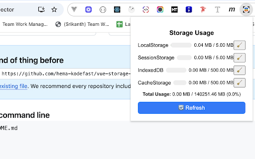 Chrome Storage Inspector :: Inspect how much storage (local/session/IndexedDB/cache) is used by your Vue app or any website.