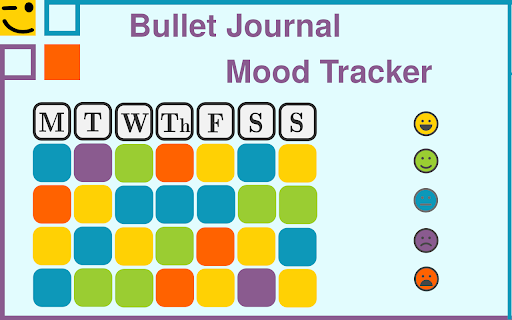 Bullet Journal Mood Tracker :: Track your daily mood with just one click! Customize mood colors, analyze trends, reflect on your emotional patterns effortlessly.
