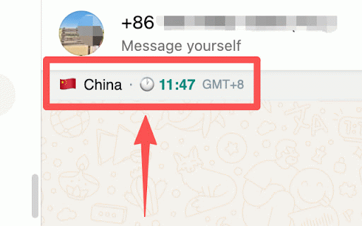 TimeZone for WhatsApp :: Shows contact's country, flag, and local time in WhatsApp Web — perfect for international messaging.