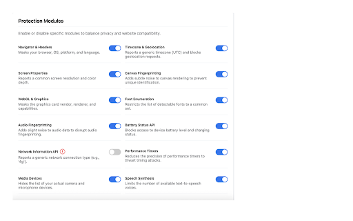 Fingerprint Protector :: Protects against browser fingerprinting