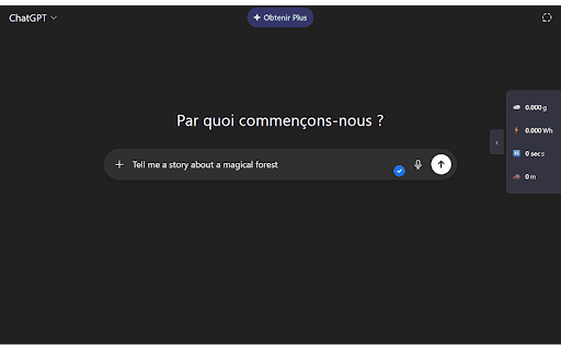 ChatGPT Energy Tracker :: Track and display energy consumption and carbon footprint of ChatGPT conversations