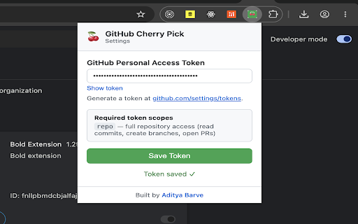 GitHub Cherry Pick :: Cherry-pick any PR to another branch directly from GitHub — no terminal needed. Creates a branch and opens a PR automatically.