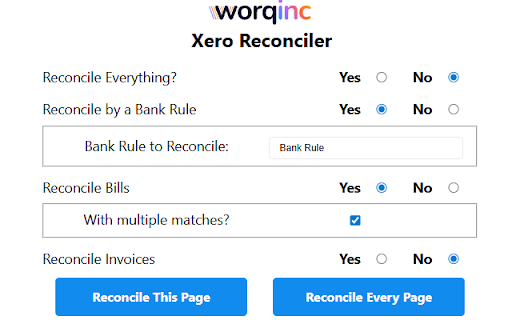 Xero Bank Reconciler :: This will reconcile Xero Bank transactions according to your set configurations.