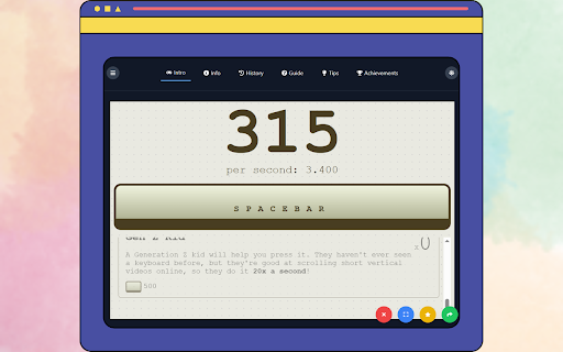 Spacebar Clicker Unblocked Game :: Spacebar Clicker Unblocked Game – Play right now on chrome