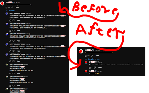 YouTube Comments Filter :: Hides spam comments (e.g. Uttp-type spam etc.)