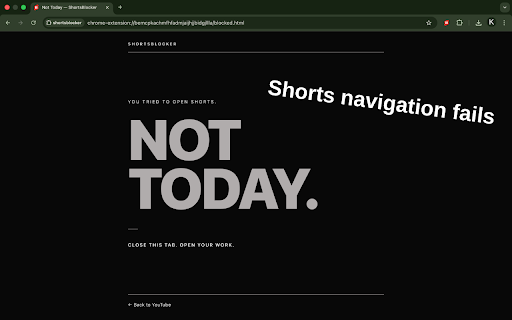 shortsblocker :: Remove YouTube Shorts and stay focused.