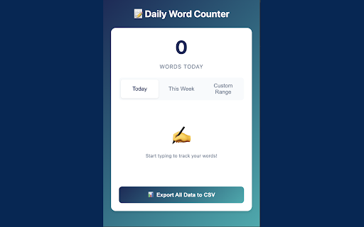 Daily Word Count Tracker :: Track your daily word count across different websites