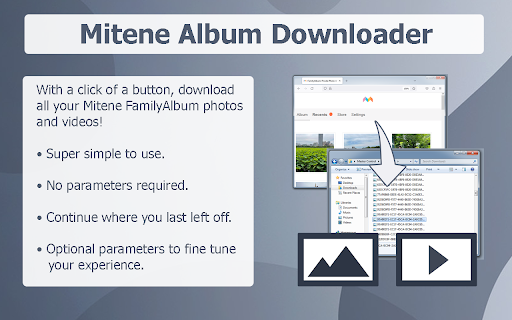 Mitene Album Downloader :: Downloads all the images and videos from a Mitene album.