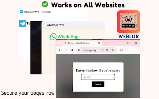 Weblur - We Value Your Privacy :: Blur specific webpages with passkey protection