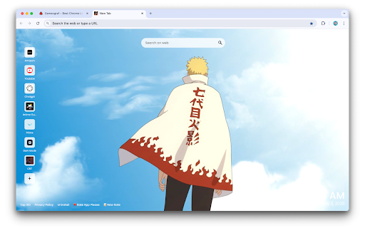 Hokage Naruto Live Wallpaper :: Power up your Chrome with Hokage Naruto Live Wallpaper — an epic animated background featuring Naruto in his Hokage form!