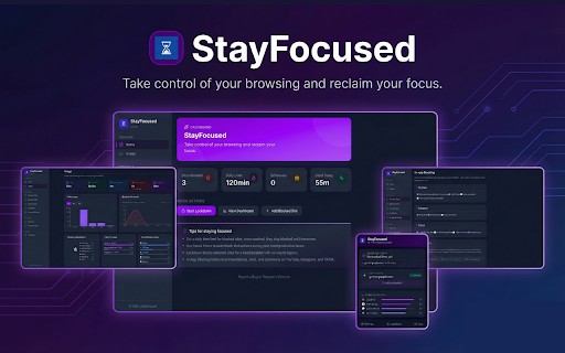StayFocused :: Block distractions, track usage, and stay productive with time limits and lockdown.