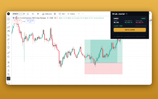 IB Lab. Journal for TradingView :: Send Long/Short positions from TradingView straight into your IB Lab trading journal, prefilled and ready to review.