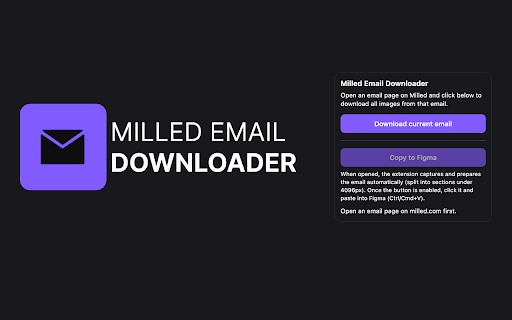 Milled Email Downloader :: Downloads the selected email from Milled.