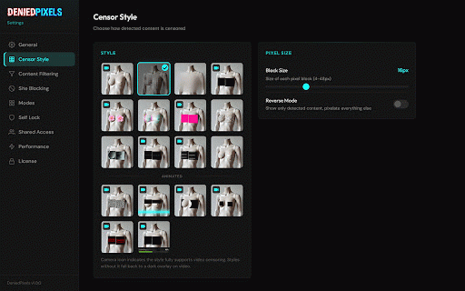 DeniedPixels: Nudity Censor :: Finds nudity on any web page and covers it before you see it. Images, video, GIFs and text, censored on-device. Nothing uploaded.