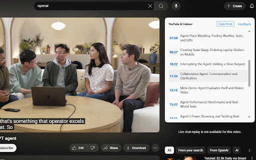 YouTube AI Indexer :: Generate Index using AI
