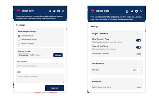 Shop Safe - Amazon :: A browser extension to identify the country of origin of products on Amazon.