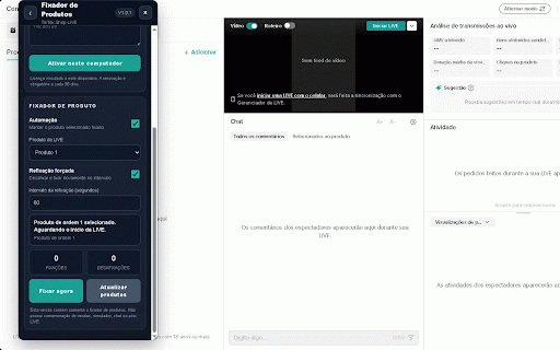 TikTok LIVE - Fixador de Produtos :: Fixador de produtos para TikTok Shop LIVE com ativação por dispositivo e licença renovável a cada 90 dias.