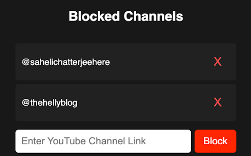 YouTube Channel Blocker :: Block specific YouTube channels from appearing.