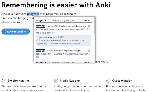 FlashDict :: Look up words and create Anki flashcards from any webpage