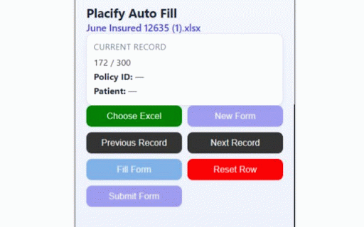 Placify Auto Fill :: Fill Placify forms from an Excel workbook row by row.