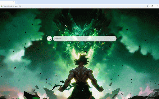 Goku Ultimate Challenge Live Wallpaper :: Goku faces colossal dragon-like entity amid swirling emerald energy and destruction.