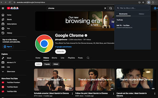 Atto :: Quickly access your bookmarks and history filtered by the current site's domain.