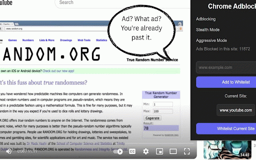 Chrome Adblocker – The Best Free Ad Blocker for Chrome :: Blocks all ads: banners, video ads, redirects. Secure and customizable site whitelisting.