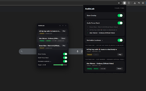 AudioLab :: Real-Time Web Audio Inspector + Loudness Normalizer