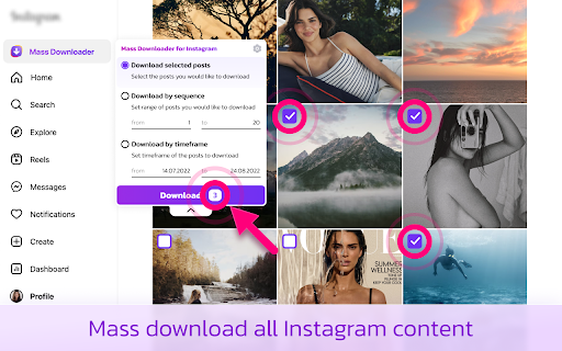 Mass Downloader for Instagram :: Mass Download all Instagram Reels, Stories, Photos, Videos & Highlights. Backup entire Instagram profile. AI-powered analysis